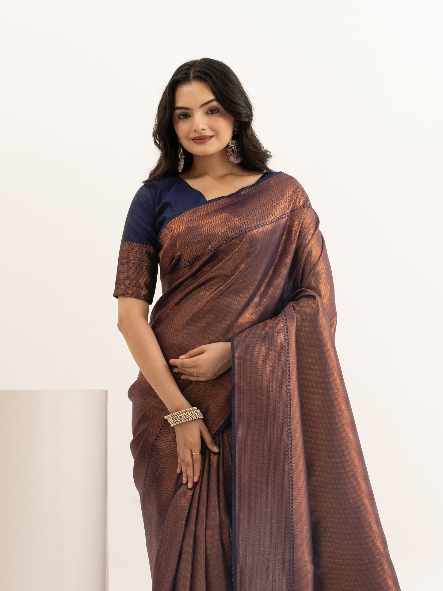 Royal Copper Kanjivaram Silk Saree