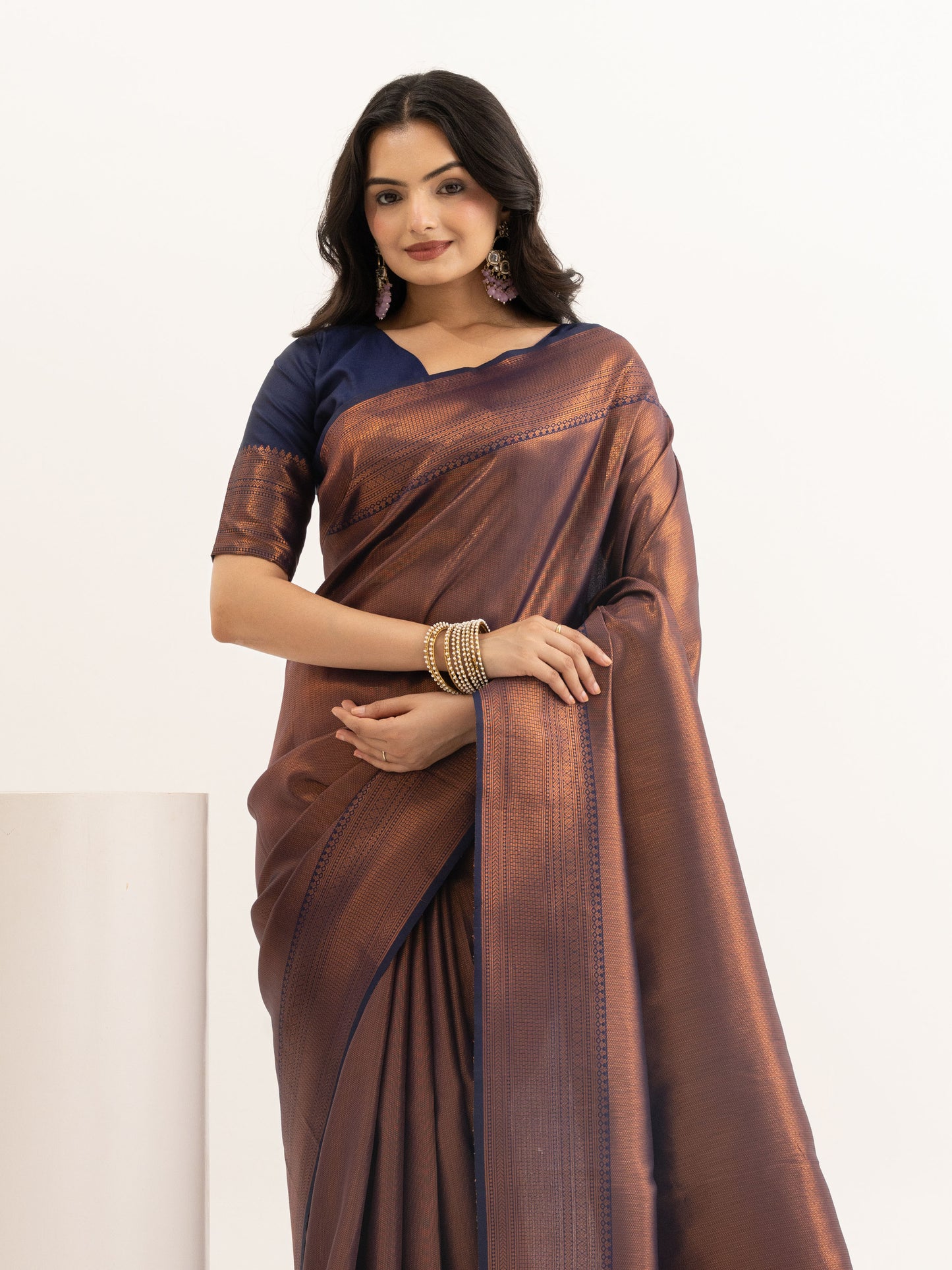 Royal Copper Kanjivaram Silk Saree