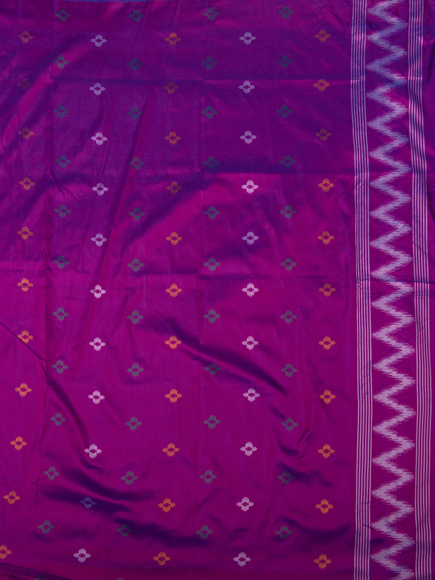 Teal Blue Pochamplli Ikat Silk Saree