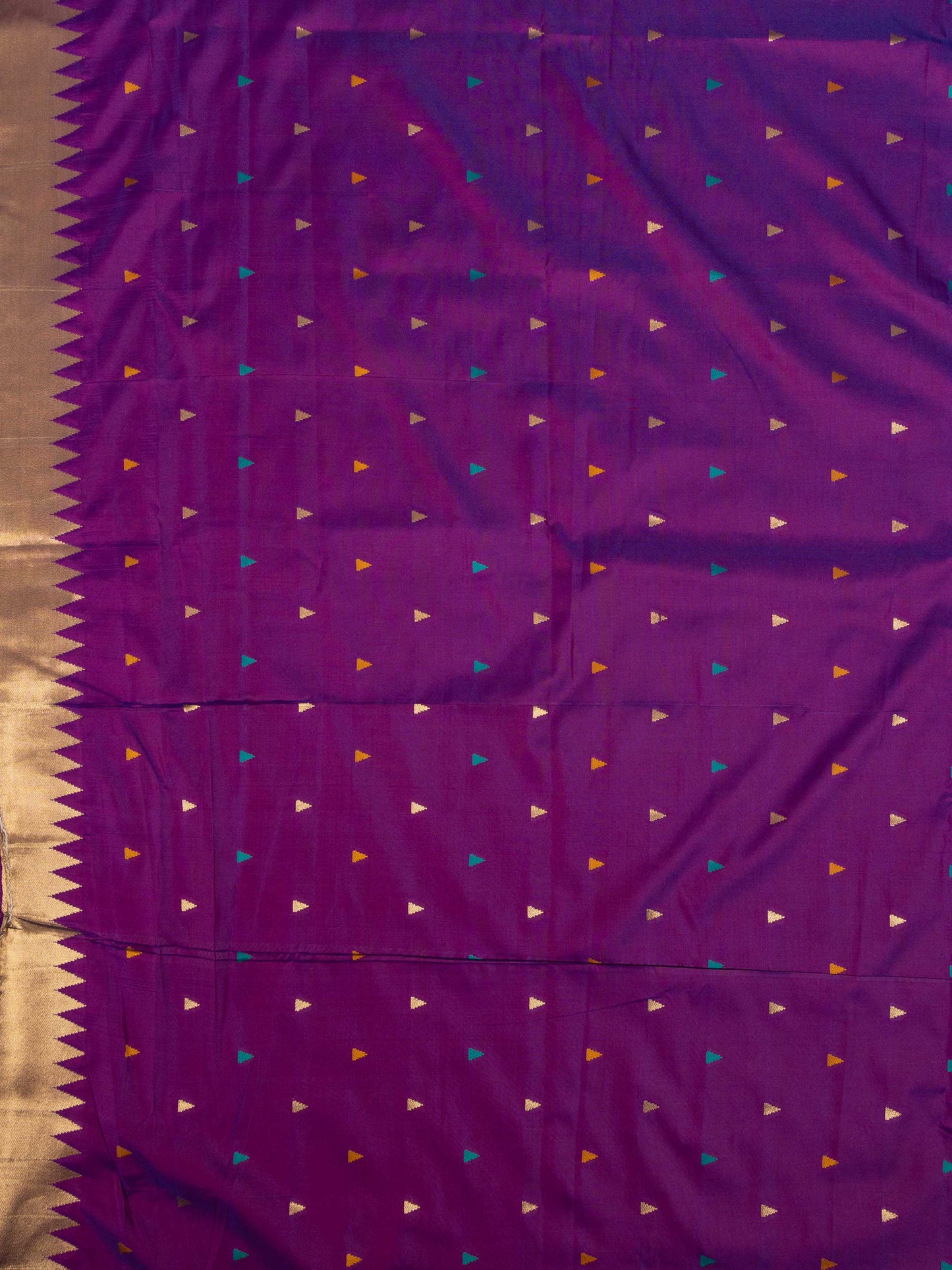 Antique Blue Katan Silk Saree
