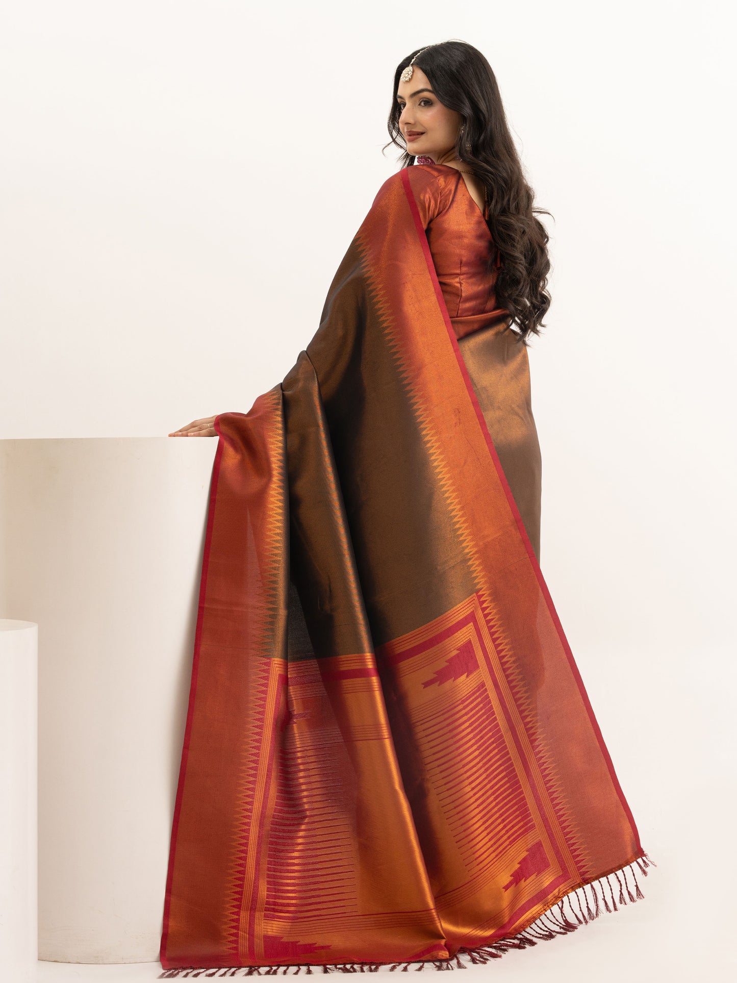 Elegant Maroon Kanjivaram Silk Saree