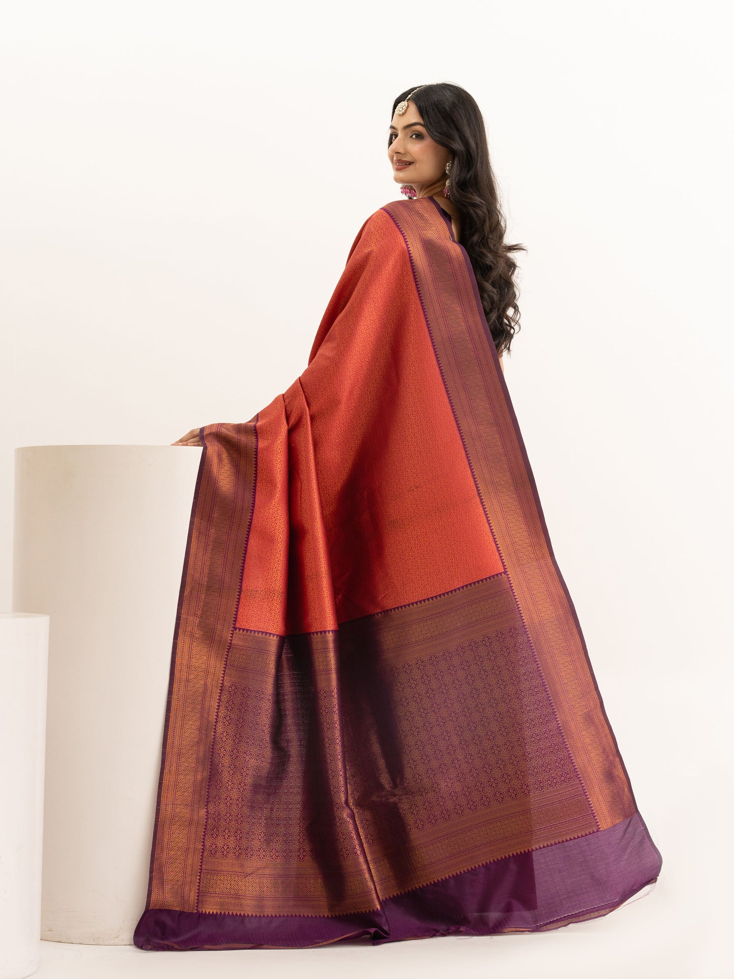 Majestic Maroon Kanjivaram Silk Saree