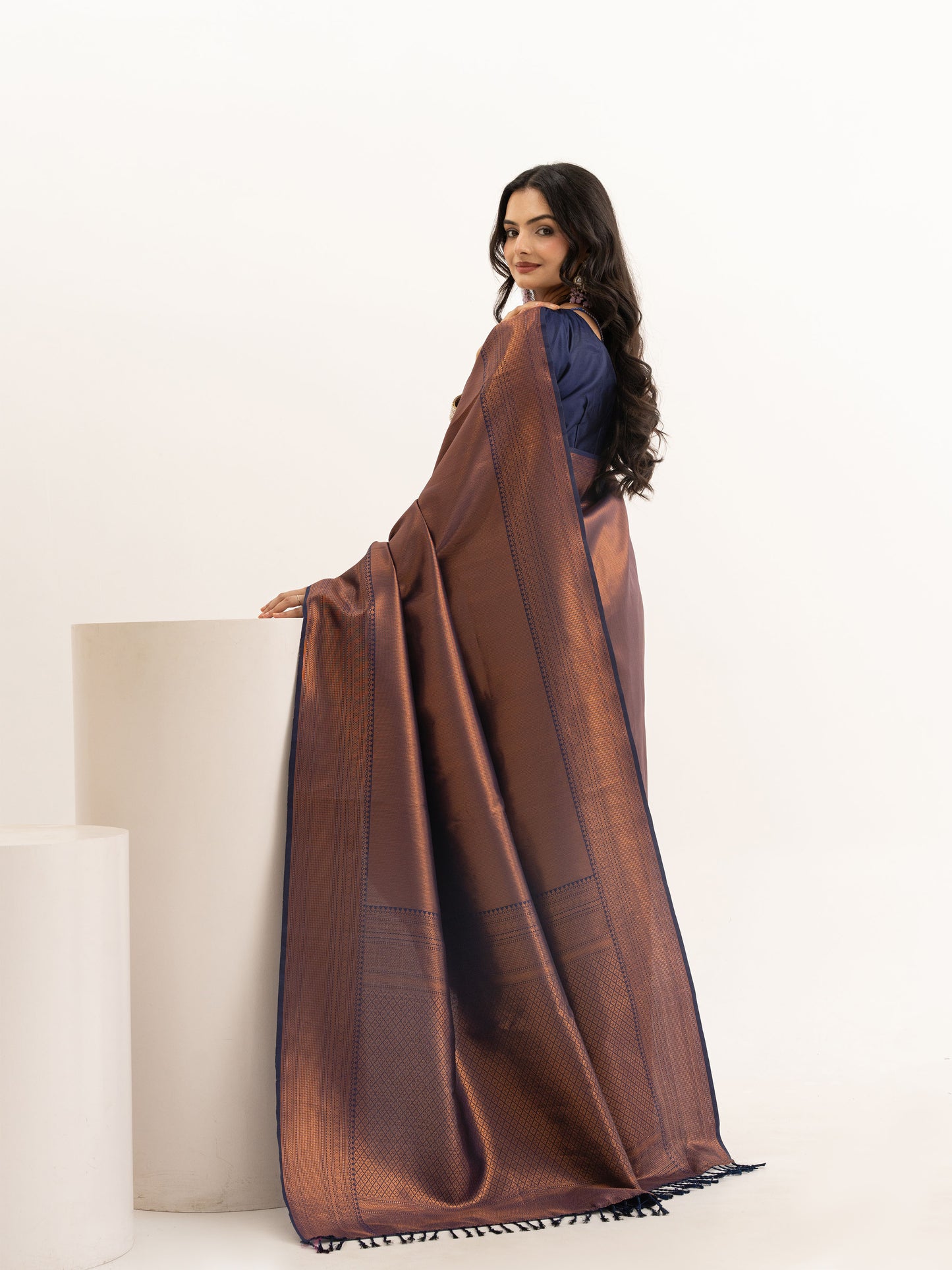 Royal Copper Kanjivaram Silk Saree