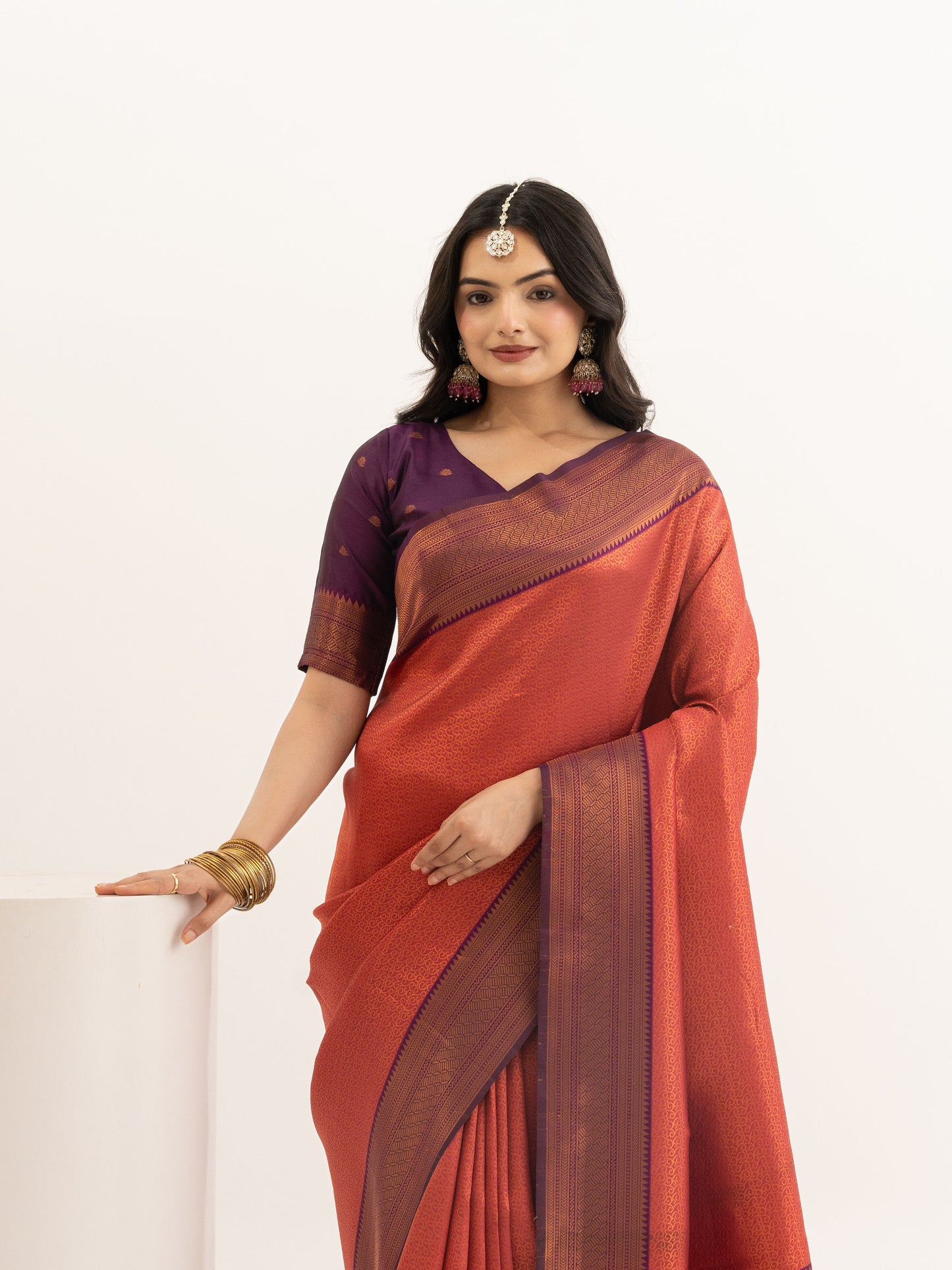 Majestic Maroon Kanjivaram Silk Saree
