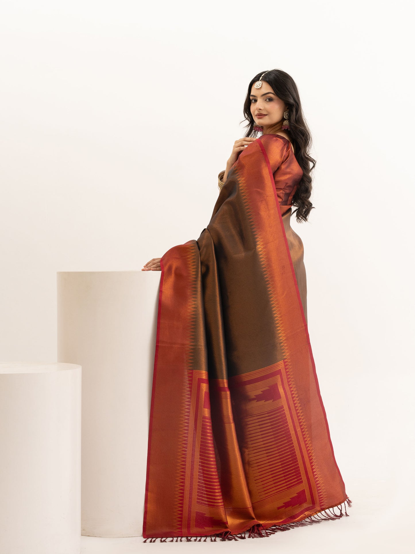 Elegant Maroon Kanjivaram Silk Saree