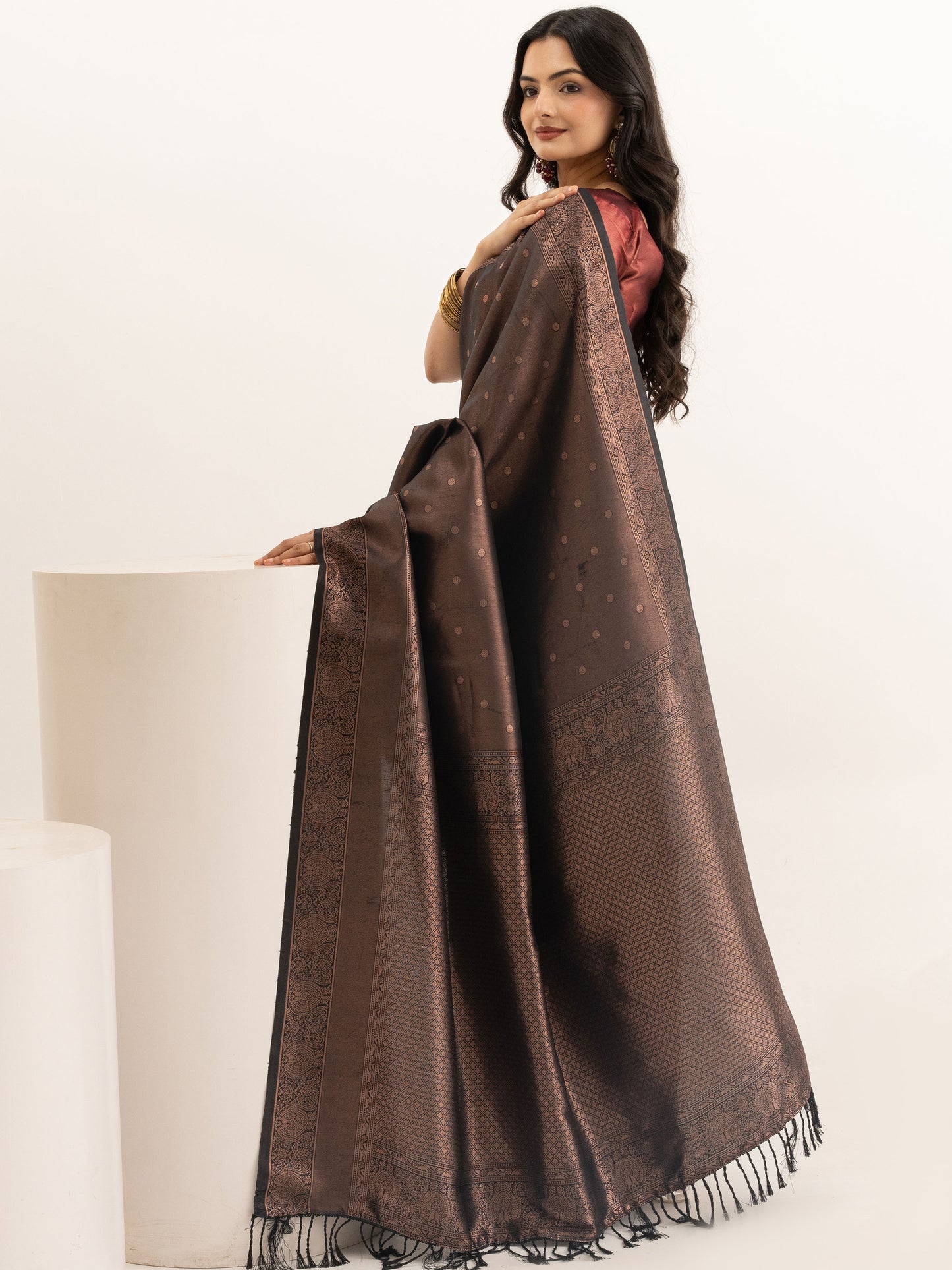 Elegant Coffee Kanjivaram Silk Saree