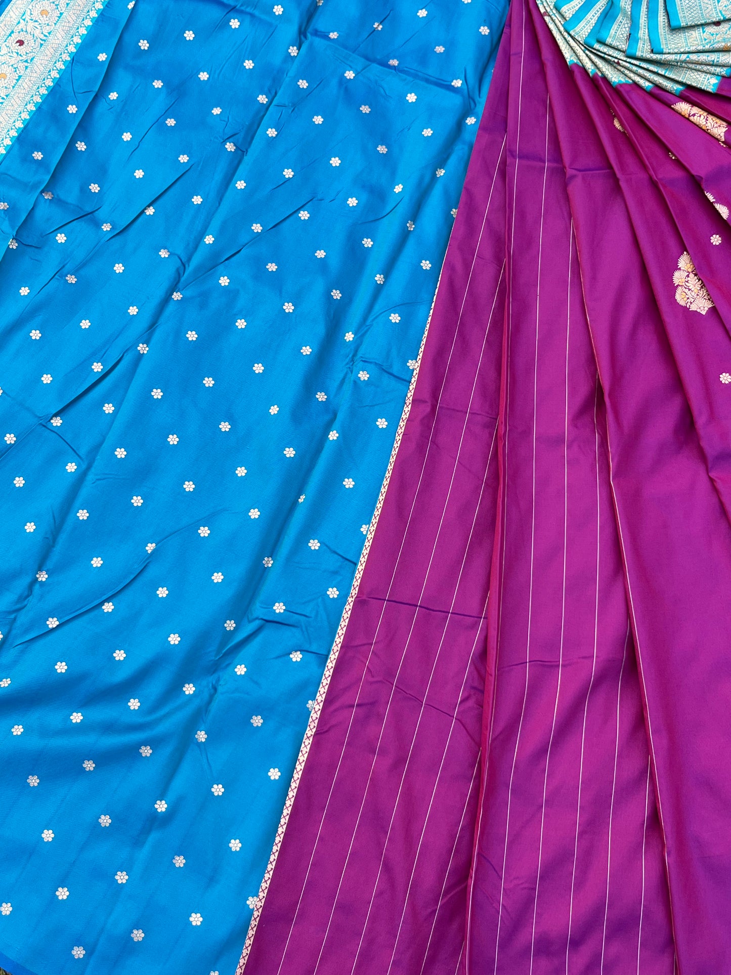 Deep Purple Zari Woven Banrasi Saree