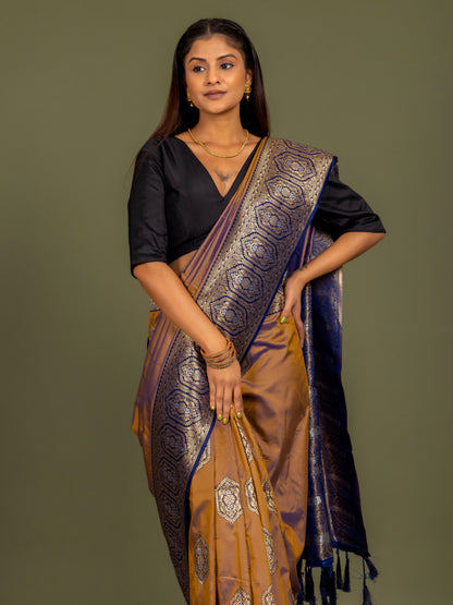 Fern Mustard South Soft Silk Saree