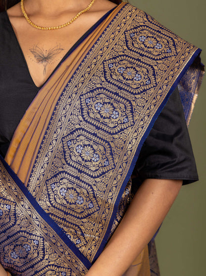 Fern Mustard South Soft Silk Saree
