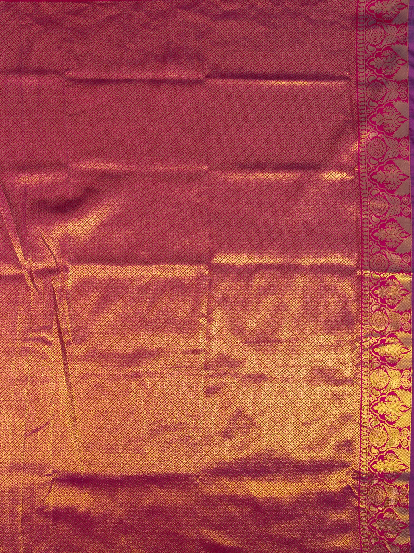 Opulent Turquoise and Rani Kanjivaram Pattu Silk Saree