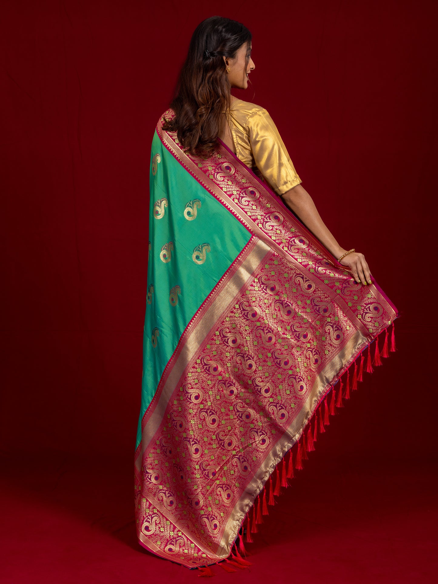 Eco Green South Silk Saree