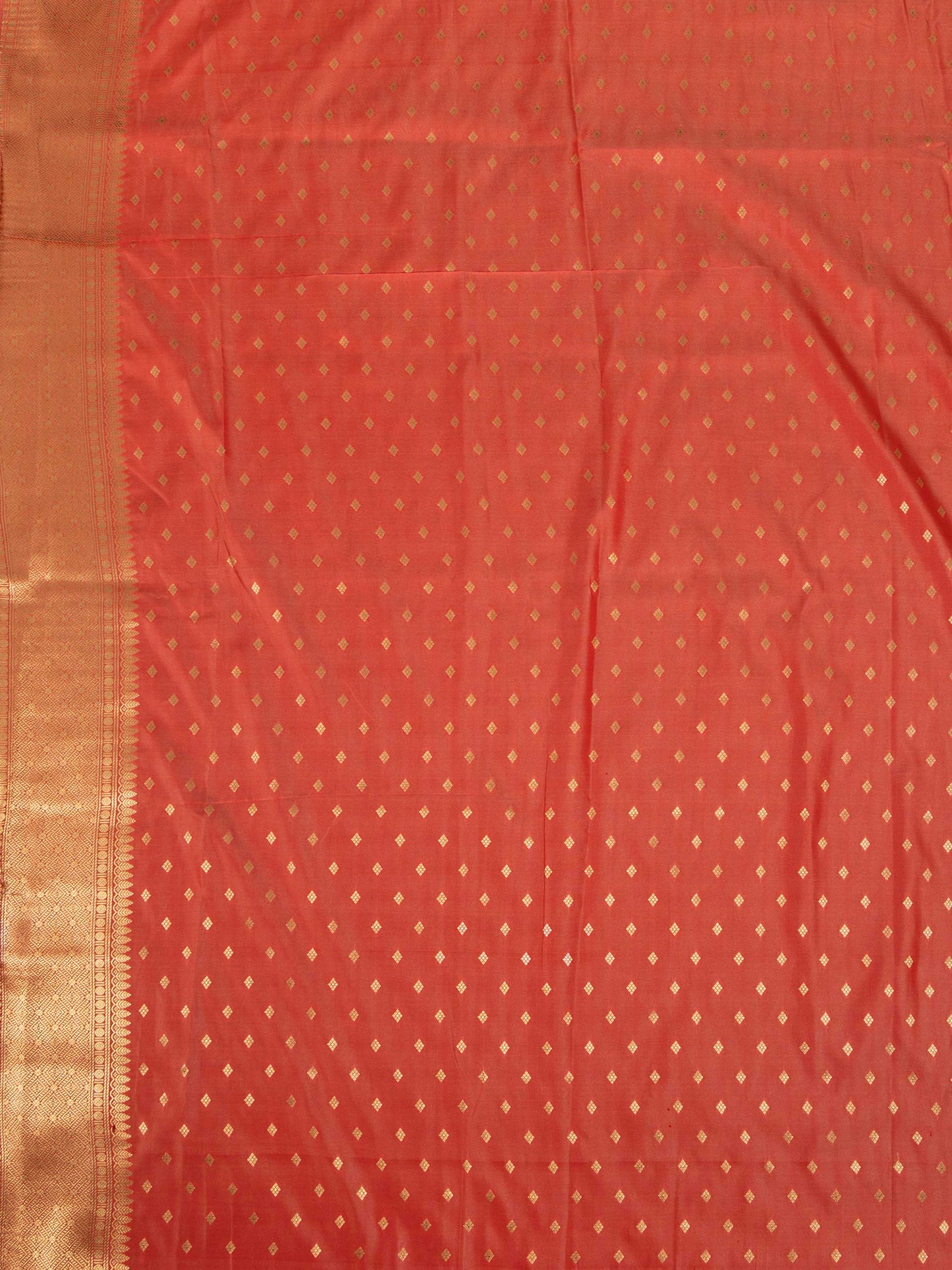 Fog Cream Banarasi Katan Silk Saree