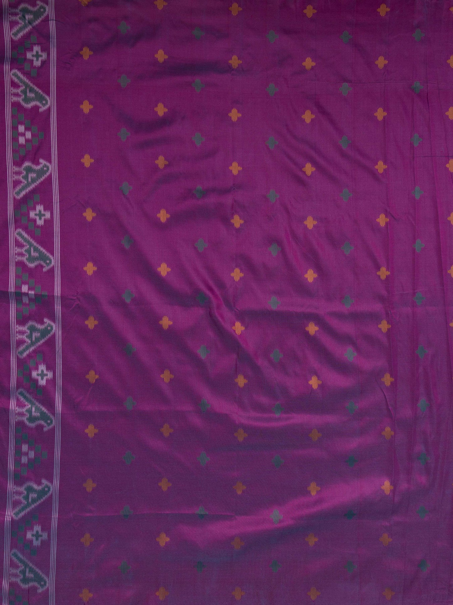 Teal Green Pochampalli Ikat Silk Saree