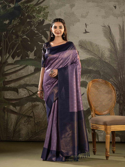 Regal Violet Kanjivaram Silk Saree