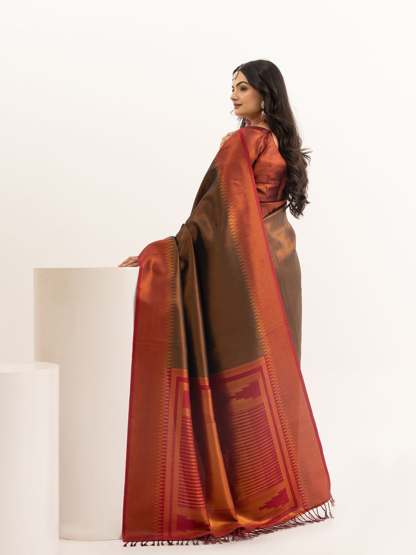 Elegant Maroon Kanjivaram Silk Saree